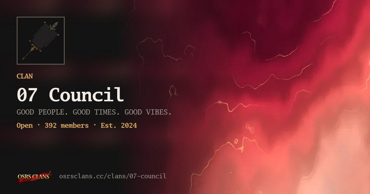 07 Council - GOOD PEOPLE. GOOD TIMES. GOOD VIBES.