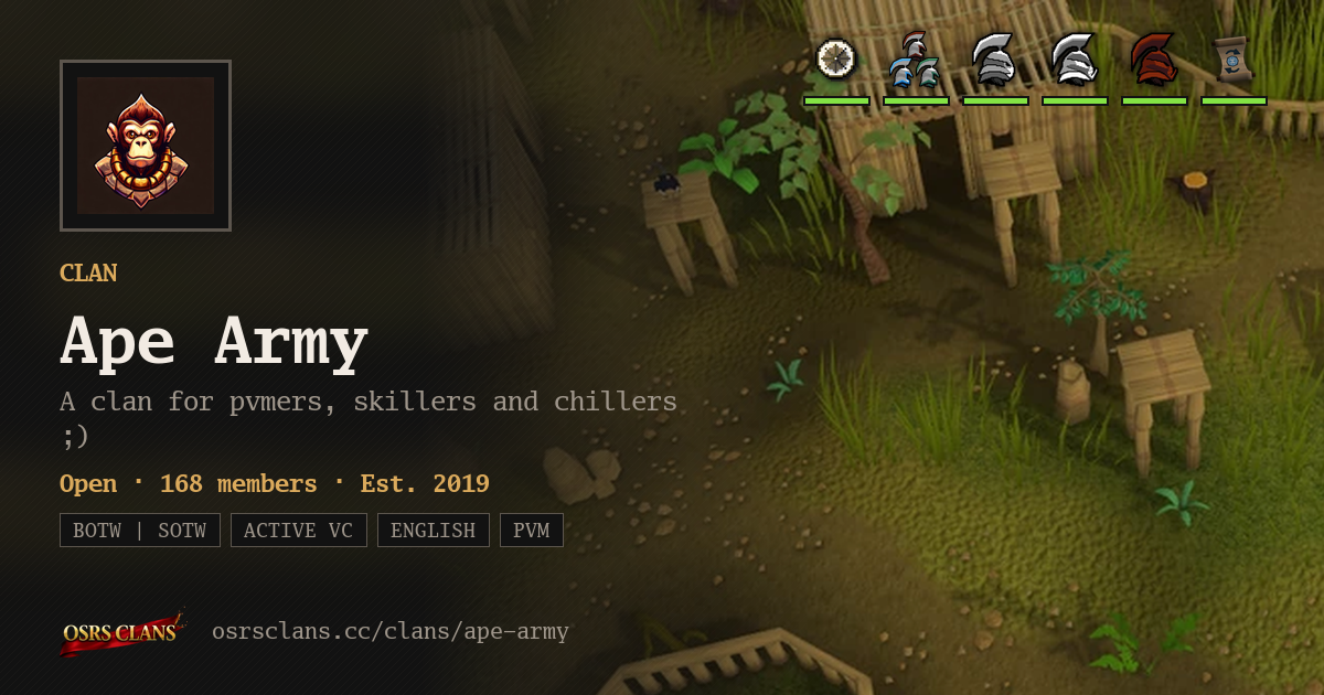Ape Army - A clan for pvmers, skillers and chillers ;)