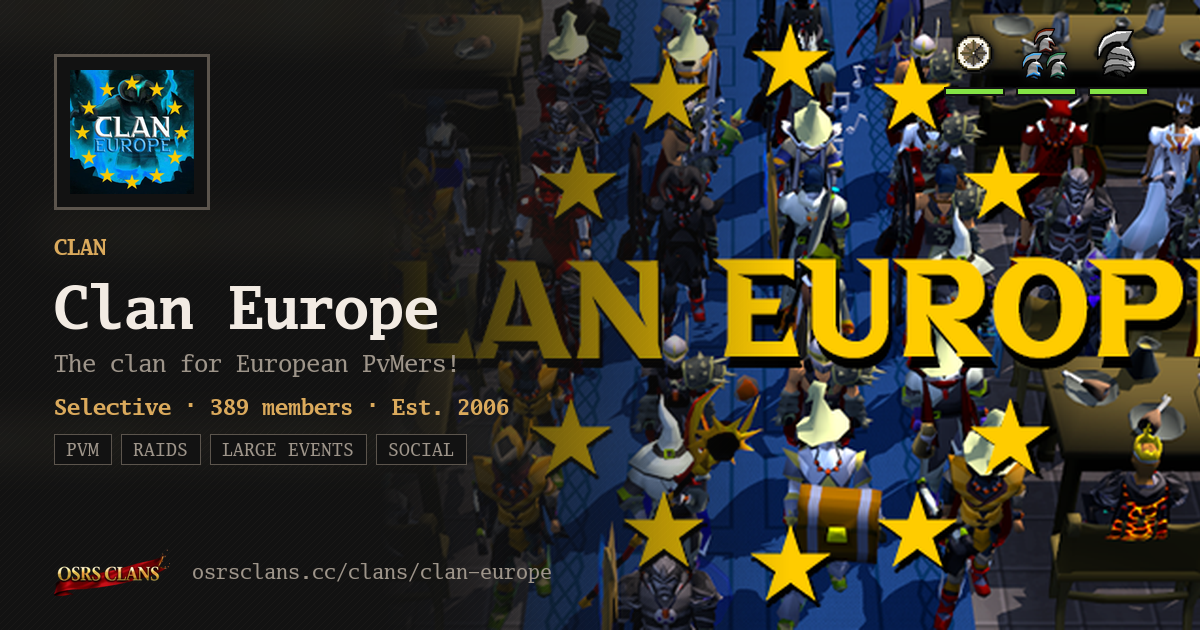 Clan Europe - The clan for European PvMers!