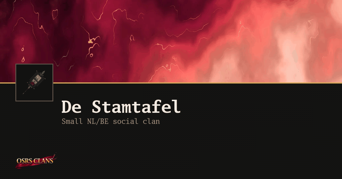 De Stamtafel - Small NL/BE social clan