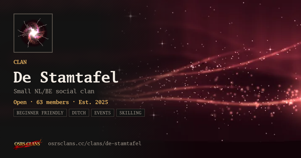 De Stamtafel - Small NL/BE social clan