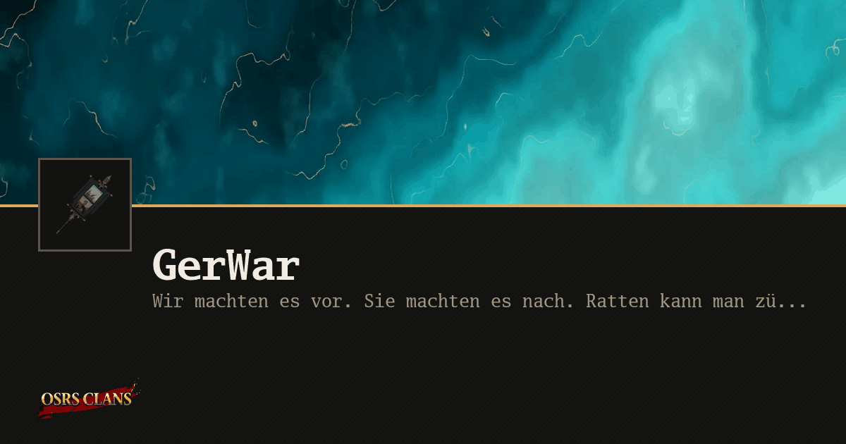 GerWar - Wir machten es vor. Sie machten es nach. Ratten kann man züchten – Originale nicht.