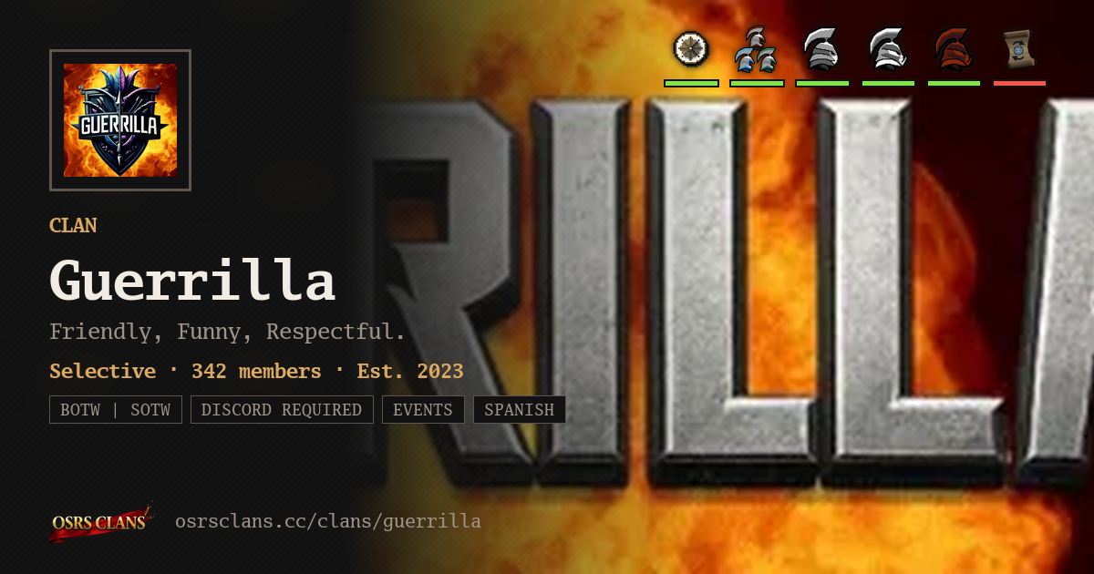Guerrilla - Friendly, Funny, Respectful.