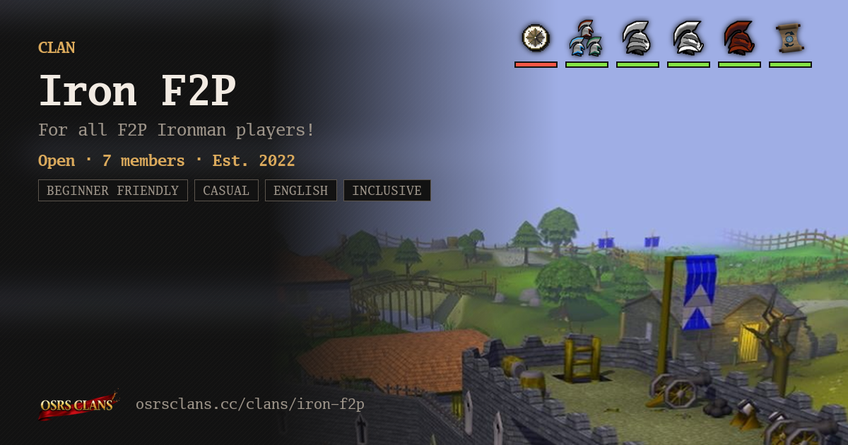 Iron F2P - For all F2P Ironman players!