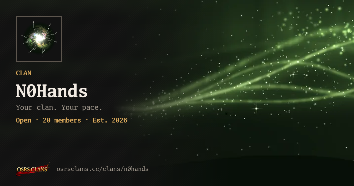 N0Hands - Your clan. Your pace.