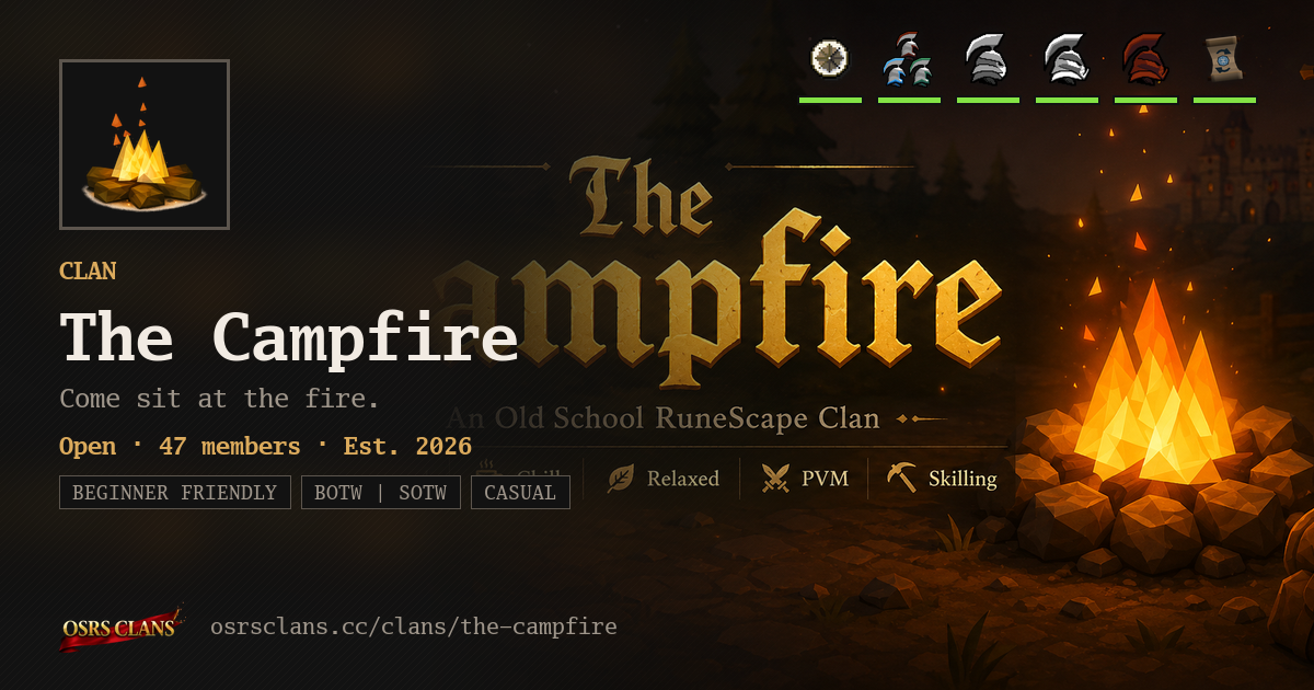 The Campfire - Come sit at the fire.