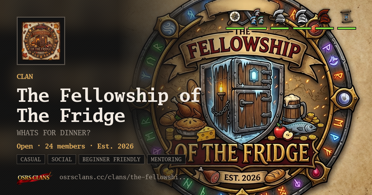 The Fellowship of The Fridge - WHATS FOR DINNER?