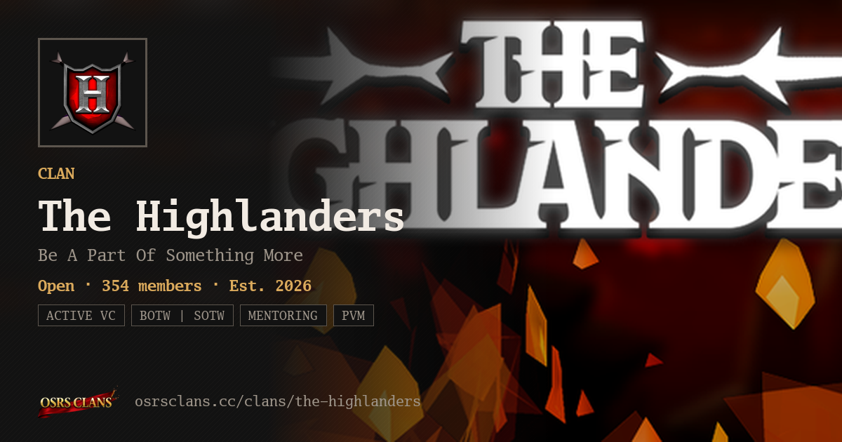 The Highlanders - Be A Part Of Something More